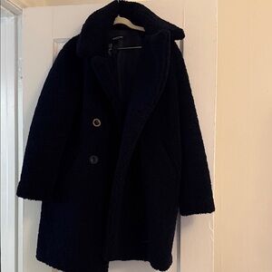 Navy Teddy Coat